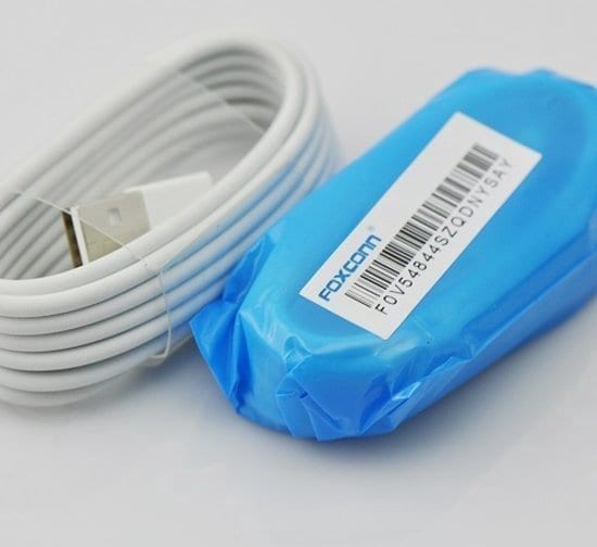 Cable Lightning original Apple Foxconn - 1 metro a granel - Blanco 