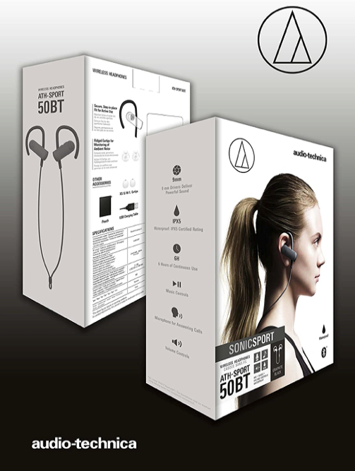 Audio-Technica ATH-SPORT 50BT - Auriculares Bluetooth In-ear Negros
