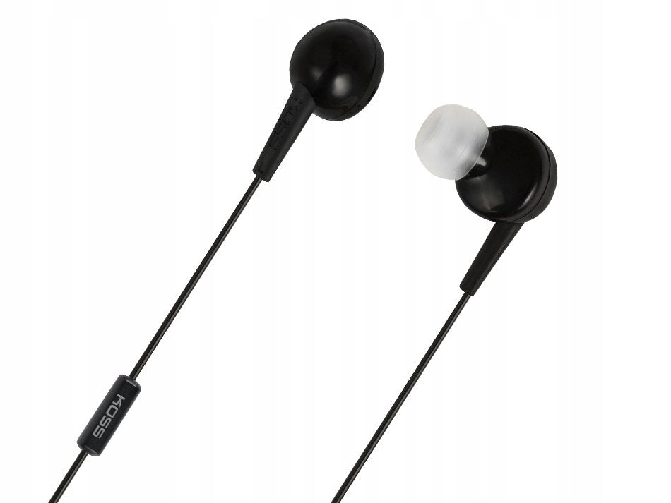 Koss KEB6i - Ecouteurs intra-auriculaires avec microphone en ligne et télécommande - Noir